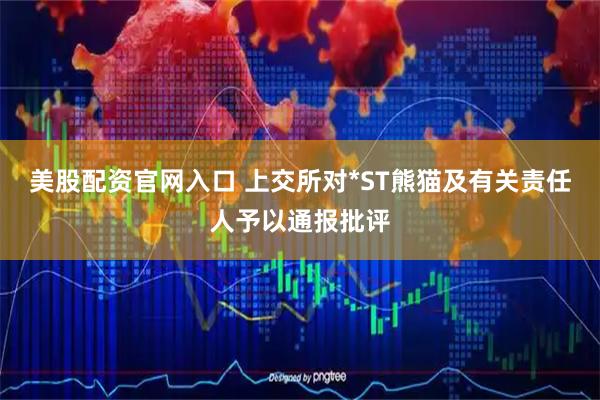 美股配资官网入口 上交所对*ST熊猫及有关责任人予以通报批评